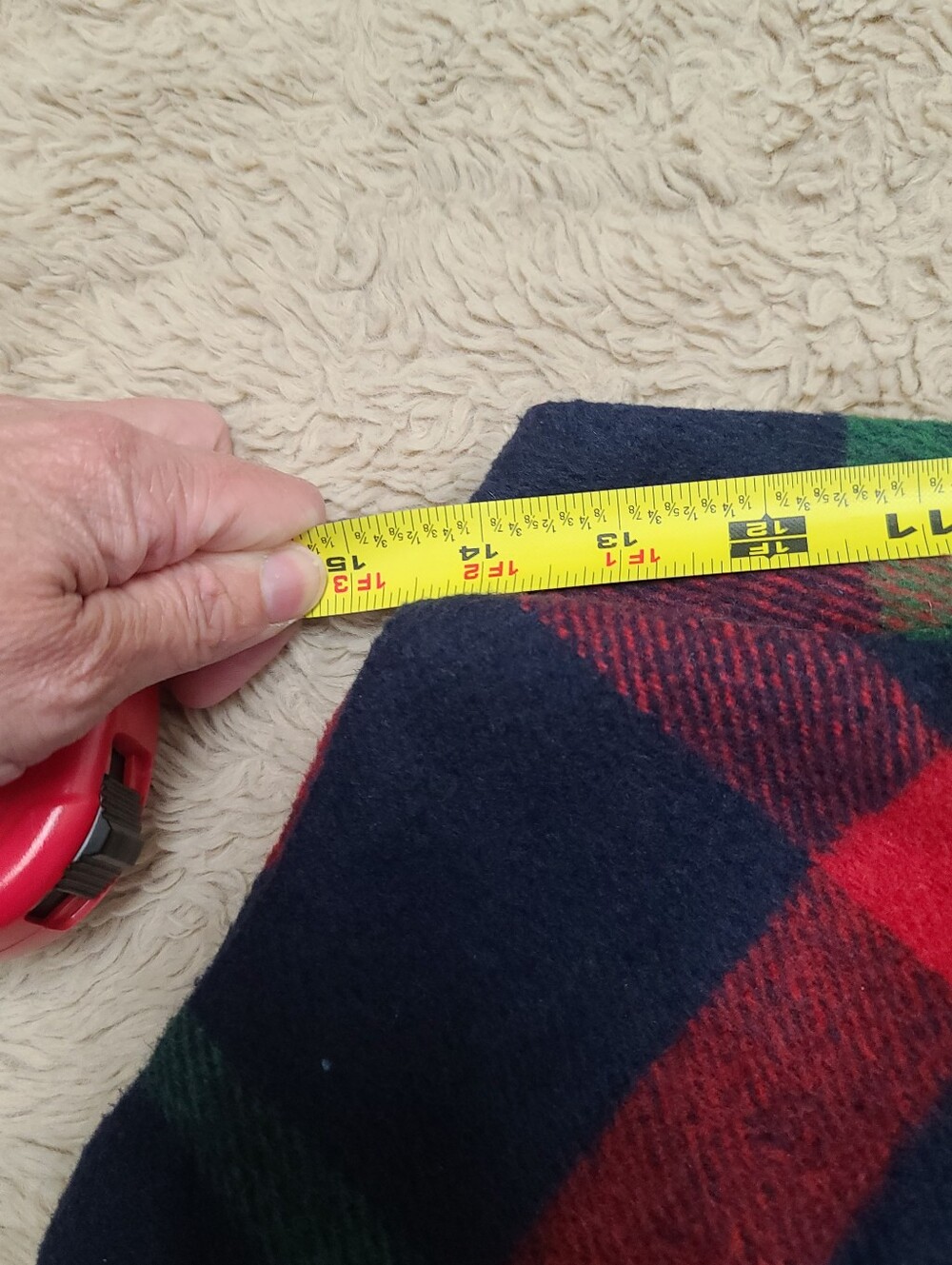 Tanming Wool Blend Classic Warm, Modest Navy Plaid A-Line Maxi Skirt, Tartan, M - Picture 4 of 11